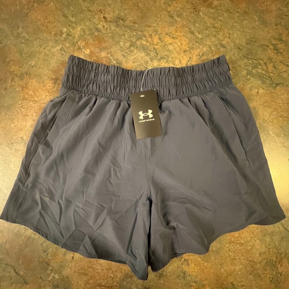 Under Armour Womens Flex Woven Shorts 5in Loose Fit Navy Small